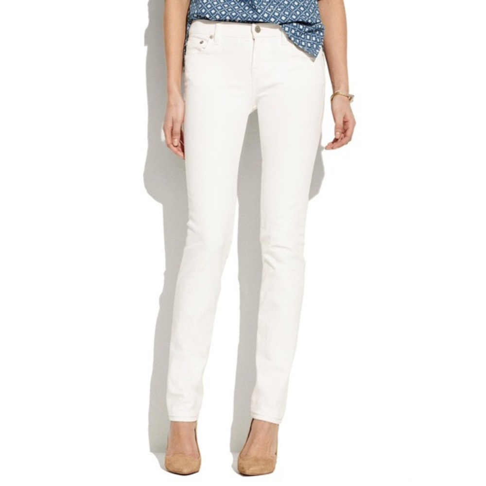 Madewell Rail Straight White Jeans